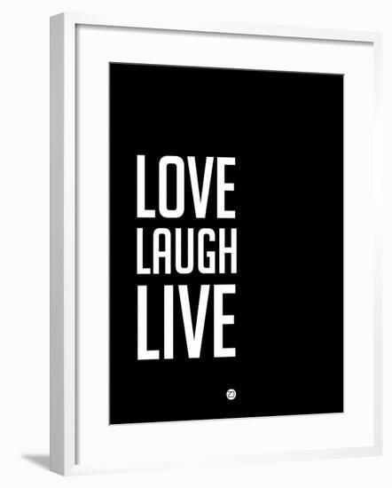 Love Laugh Live Black-NaxArt-Framed Art Print