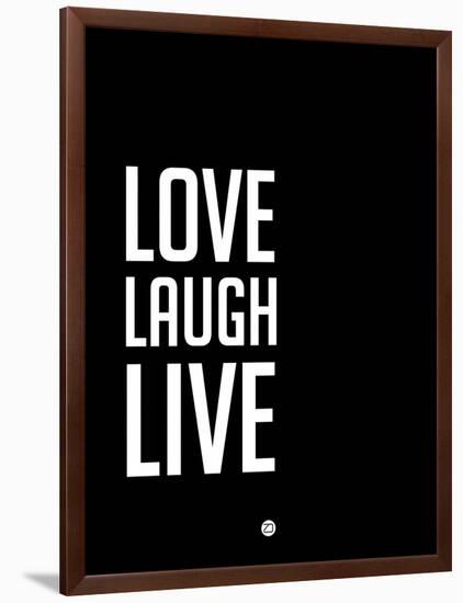 Love Laugh Live Black-NaxArt-Framed Art Print