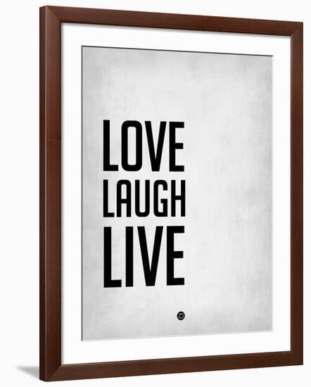 Love Laugh Live Grey-NaxArt-Framed Art Print