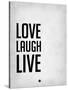 Love Laugh Live Grey-NaxArt-Stretched Canvas