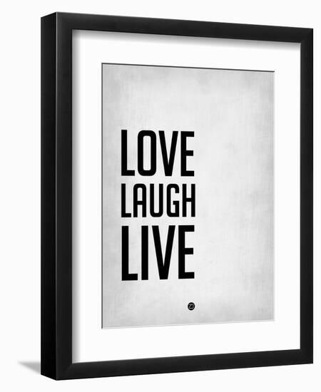 Love Laugh Live Grey-NaxArt-Framed Art Print