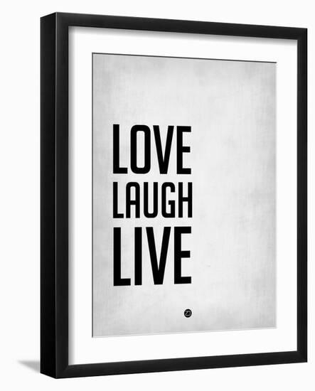 Love Laugh Live Grey-NaxArt-Framed Art Print