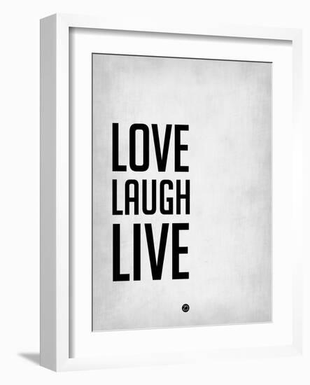 Love Laugh Live Grey-NaxArt-Framed Art Print