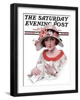 "Love Letter," Saturday Evening Post Cover, July 18, 1925-J. Knowles Hare-Framed Giclee Print
