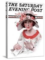 "Love Letter," Saturday Evening Post Cover, July 18, 1925-J. Knowles Hare-Stretched Canvas