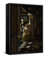 Love Letter-Johannes Vermeer-Framed Stretched Canvas