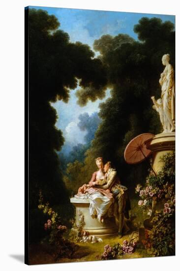 Love Letters-Jean-Honoré Fragonard-Stretched Canvas