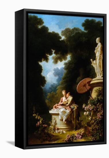 Love Letters-Jean-Honoré Fragonard-Framed Stretched Canvas