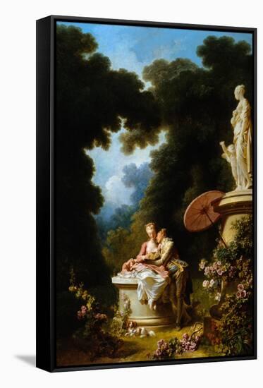 Love Letters-Jean-Honoré Fragonard-Framed Stretched Canvas