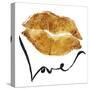 Love Lips Gold-OnRei-Stretched Canvas