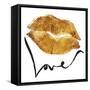 Love Lips Gold-OnRei-Framed Stretched Canvas