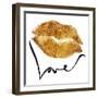 Love Lips Gold-OnRei-Framed Art Print