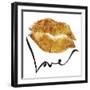 Love Lips Gold-OnRei-Framed Art Print