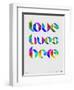 Love Lives Here Poster-NaxArt-Framed Art Print