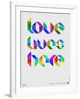 Love Lives Here Poster-NaxArt-Framed Art Print