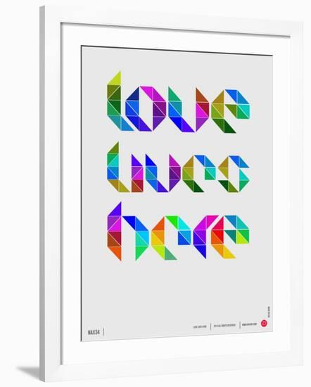 Love Lives Here Poster-NaxArt-Framed Art Print