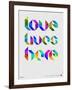 Love Lives Here Poster-NaxArt-Framed Art Print