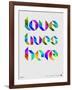 Love Lives Here Poster-NaxArt-Framed Art Print