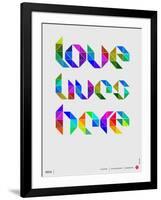 Love Lives Here Poster-NaxArt-Framed Art Print