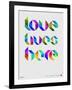 Love Lives Here Poster-NaxArt-Framed Art Print