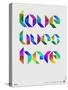 Love Lives Here Poster-NaxArt-Stretched Canvas