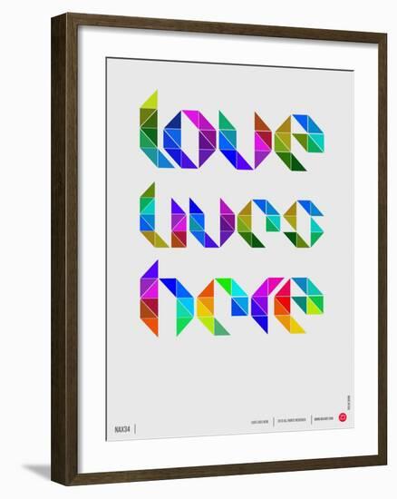 Love Lives Here Poster-NaxArt-Framed Art Print