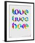 Love Lives Here Poster-NaxArt-Framed Art Print