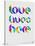 Love Lives Here Poster-NaxArt-Stretched Canvas