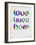 Love Lives Here Poster-NaxArt-Framed Art Print