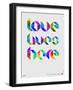 Love Lives Here Poster-NaxArt-Framed Art Print