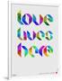 Love Lives Here Poster-NaxArt-Framed Art Print