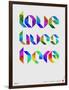 Love Lives Here Poster-NaxArt-Framed Art Print