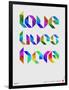 Love Lives Here Poster-NaxArt-Framed Art Print