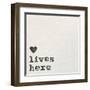 Love Lives Here-Wild Apple Portfolio-Framed Art Print