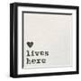 Love Lives Here-Wild Apple Portfolio-Framed Art Print