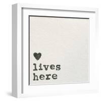 Love Lives Here-Wild Apple Portfolio-Framed Art Print