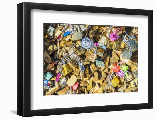 Love Locks at Pont De L'archeveche, near Notre Dame Cathedral-Guido Cozzi-Framed Photographic Print