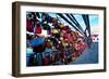 Love Locks at the Railing of the TravebrŸcke in LŸbeck-Thomas Ebelt-Framed Photographic Print