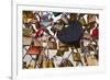 Love Locks on the Pont Des Arts in Paris, France, Europe-Julian Elliott-Framed Photographic Print