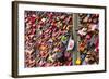 Love Locks on the Railway Bridge in Cologne, North Rhine-Westphalia, Germany, Europe-Julian Elliott-Framed Photographic Print