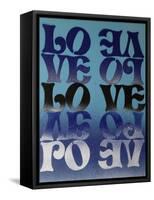 Love Love Love-Abstract Graffiti-Framed Stretched Canvas