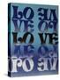 Love Love Love-Abstract Graffiti-Stretched Canvas