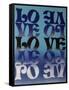 Love Love Love-Abstract Graffiti-Framed Stretched Canvas