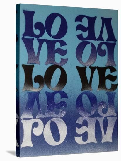 Love Love Love-Abstract Graffiti-Stretched Canvas