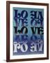 Love Love Love-Abstract Graffiti-Framed Giclee Print