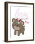 Love Made Me Bear-Jennifer McCully-Framed Art Print