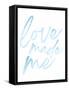 Love Made Me Blue Hues Ombre 2-Jennifer McCully-Framed Stretched Canvas