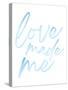 Love Made Me Blue Hues Ombre 2-Jennifer McCully-Stretched Canvas