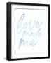 Love Made Me Blue Hues Ombre 2-Jennifer McCully-Framed Art Print