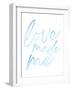 Love Made Me Blue Hues Ombre 2-Jennifer McCully-Framed Art Print